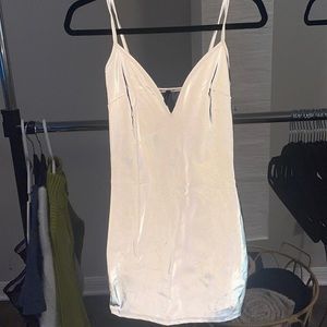 Holographic mini dress